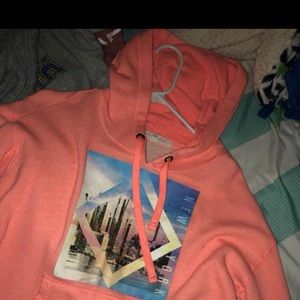 Aeropostale pink crop top hoodie